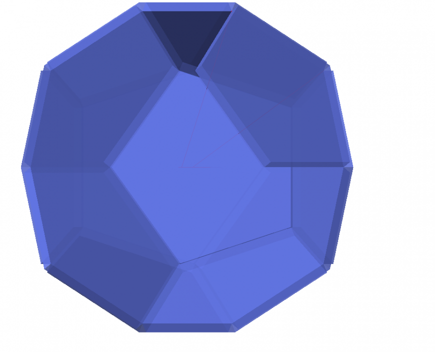 Decorative blue bowl 3d model in dwg AutoCAD file.