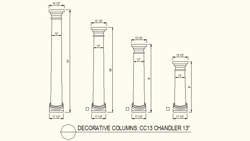 Decorative column detail layout file