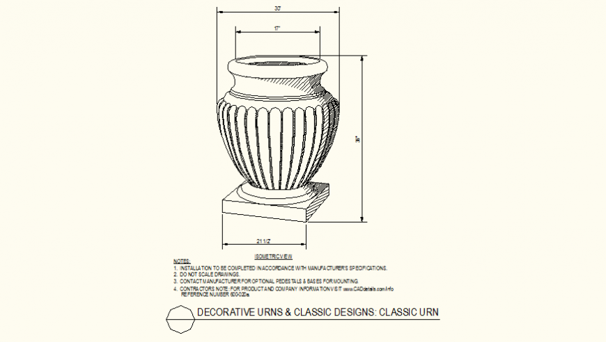 Decorative pots detail layout file