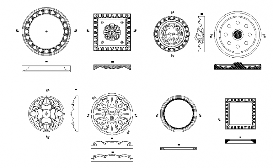 Decorative Rosettes Block Detail