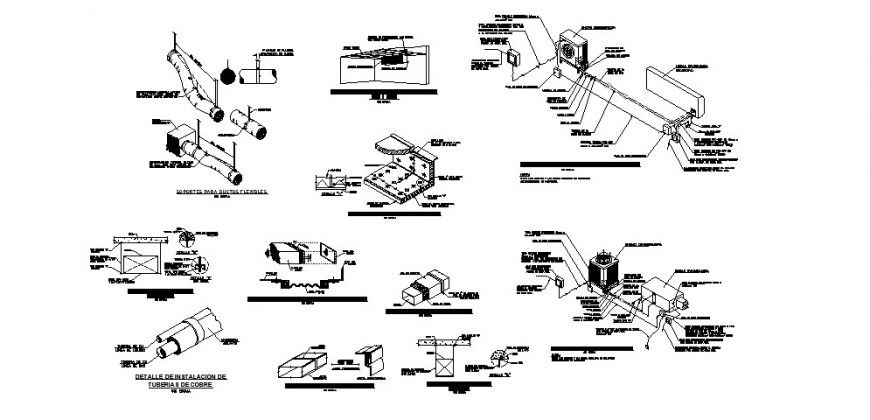 Office Decorative Split Equipment & Electrical Installation DWG Design