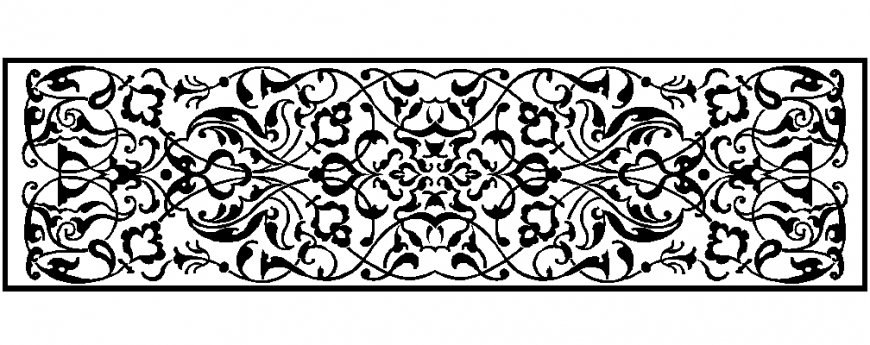 Decorative tile pattern blocks cad drawing details dwg file