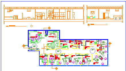 Dental clinic DWG file with detailed floor layout and room planning
