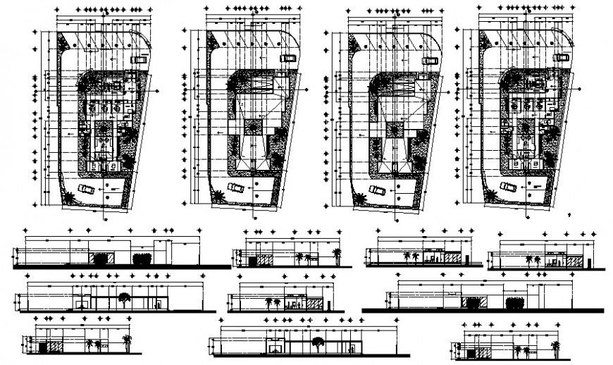 Dental clinic details work plan elevation and section autocad file
