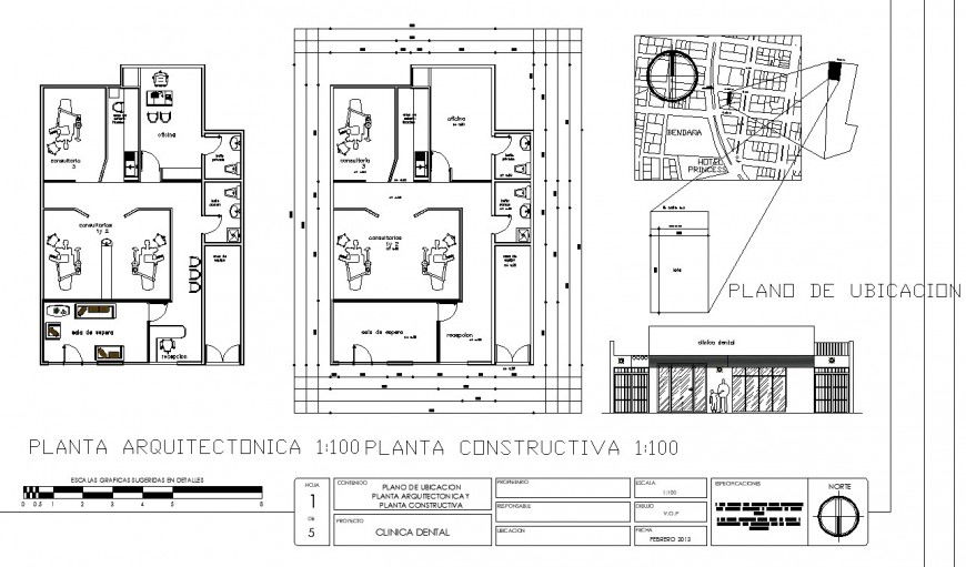 Dental clinic drawing in dwg file.