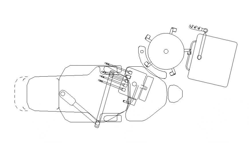 Dental clinic equipment and furniture blocks cad drawing details dwg file