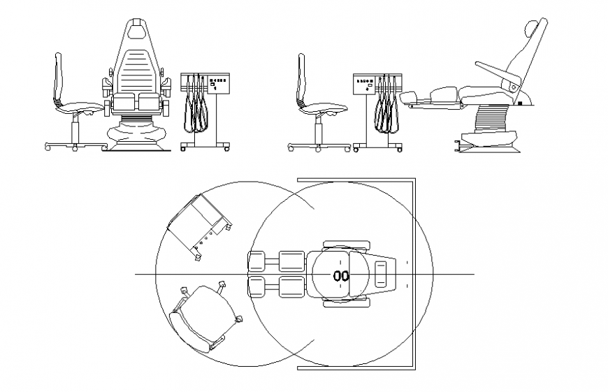 Dentist Chair Block Design in Autocad drawing File