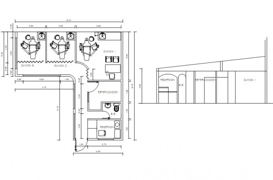dentist clinic cad file