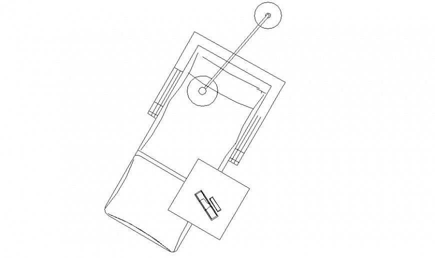 Dentist desk chair 2d elevation block cad drawing details dwg file