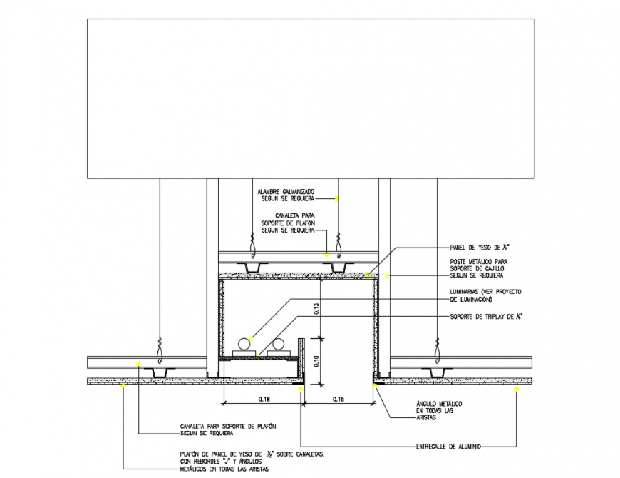 Deposit box for lighting installation cad drawing details dwg file