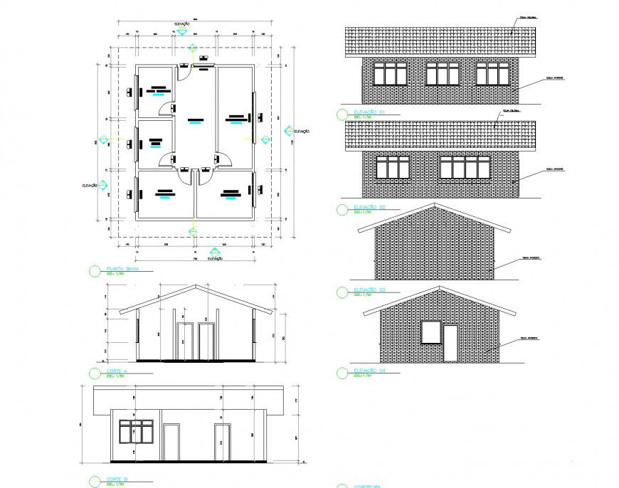 Deposits of inputs for industry installation plan and elevation layout file