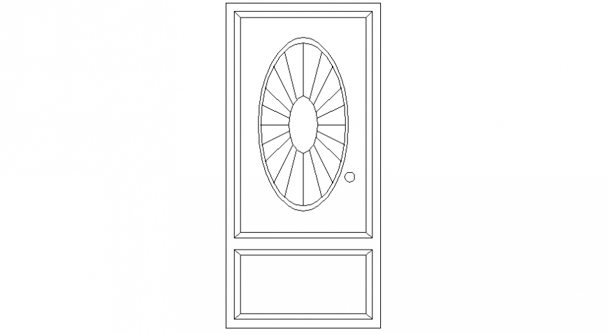 Design CAD drawings of single door  2d view AutoCAD file