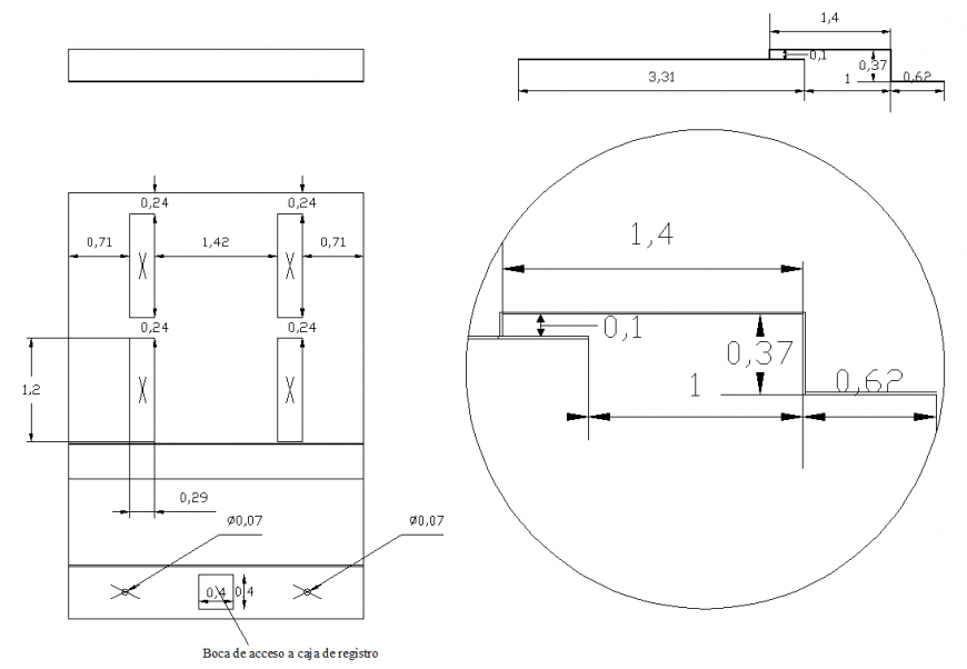Design ceiling In commercial plan and section layout file