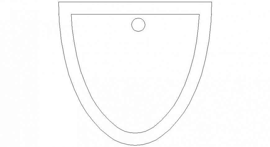 Design drawings 2d view of washbasin unit sanitary bocks autocad file