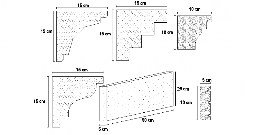 Design model of stone dwg file