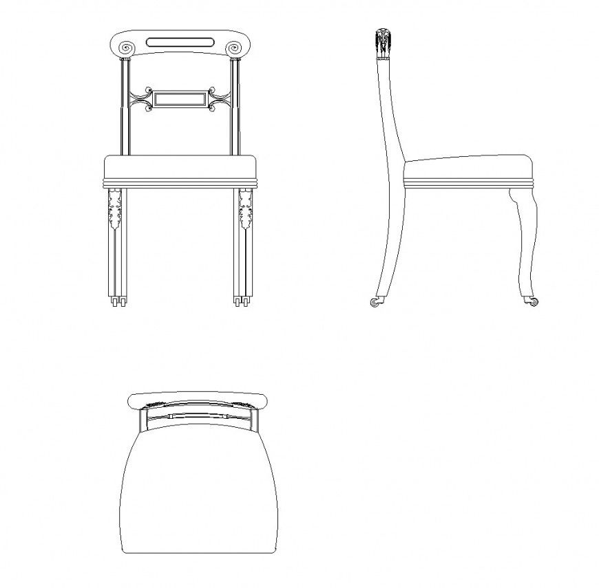 Design of Armchair CAD Block autocad file