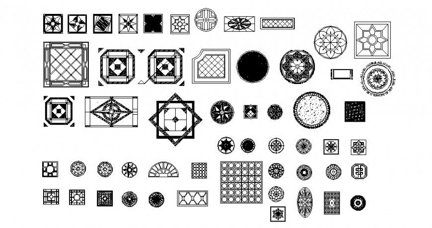 Design of different texture block of furniture in auto cad