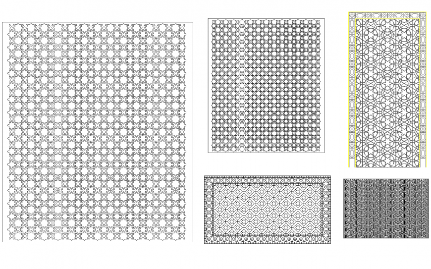 Design of flooring pattern autocad file