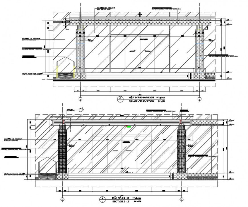 Design of foundation structure in autocad