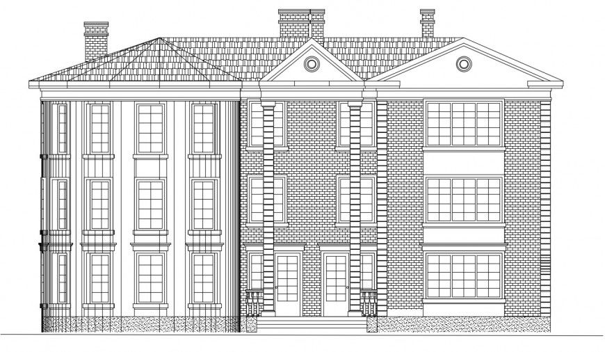 Design of house drawing in dwg file