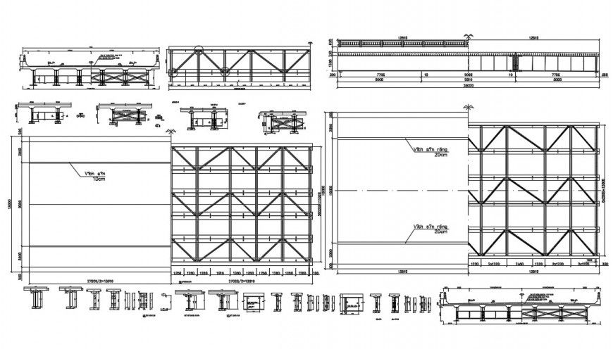 Design steel beam bridge panel autocad software
