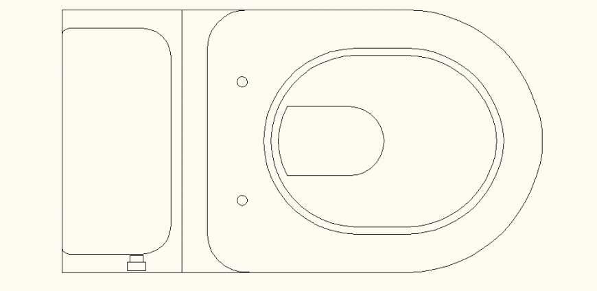 Designer detail toilet elevation and plan autocad file