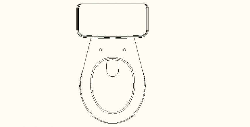 Designer modern toilet detail eleavtion autocad file