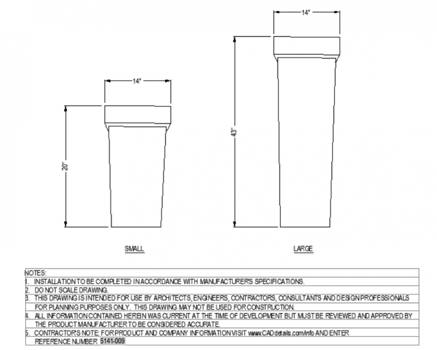 Desired pot plan detail dwg file.