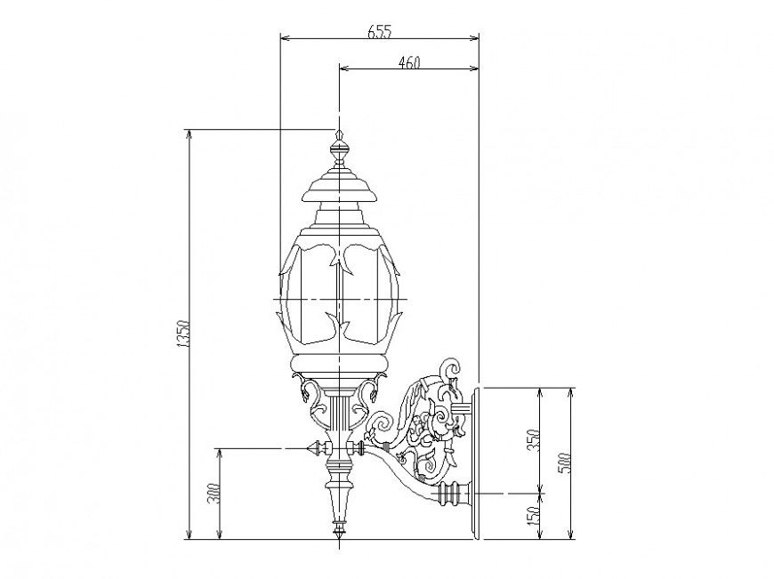 Detail 2d model of the beacon light CAD electrical component block autocad file