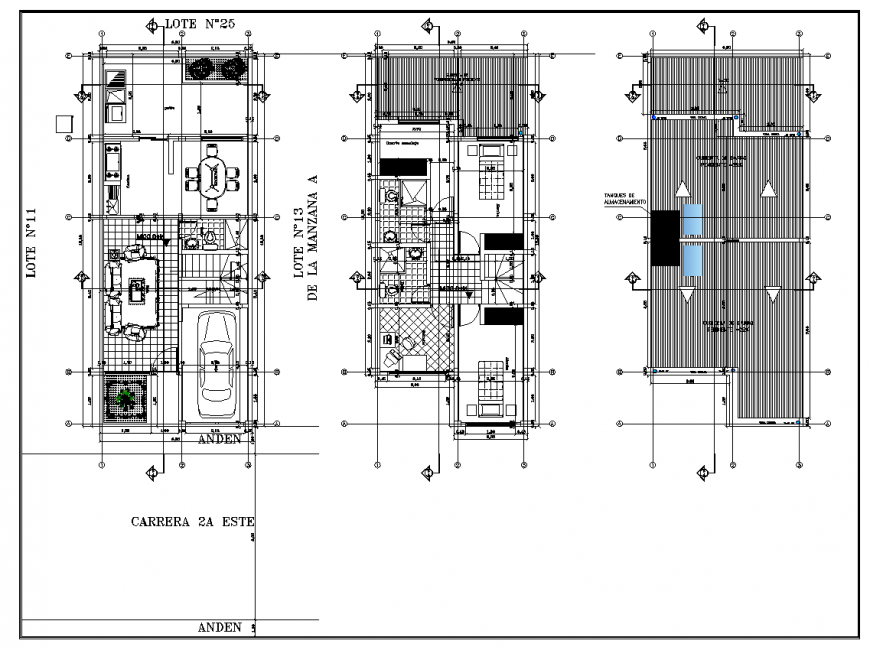 Detail 2d plan of housing block layout file in autocad format