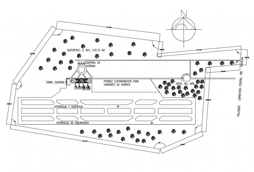 Detail 2d plan of runway CAD airport block autocad file