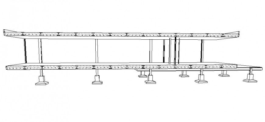 Detail 2d view Construction block of concrete block autocad file