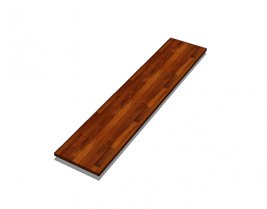 Detail 3d view of a board CAD blocks elevation layout AutoCAD file