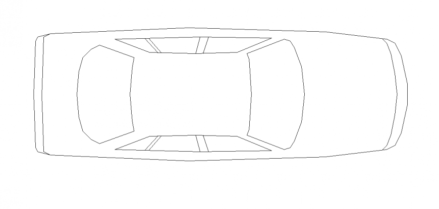 Detail 4 seater car CAD blocks detail elevation 2d view layout file