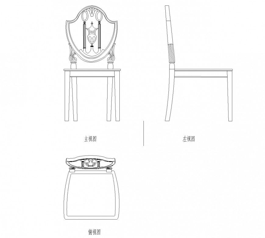 Detail armchairs CAD block autocad file