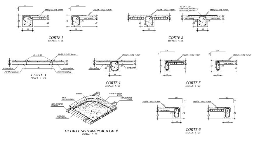 Detail beam structure elevation 2d view CAD blocks layout autocad file