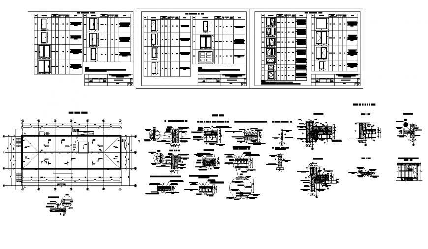 Detail building structure different units layout autocad file