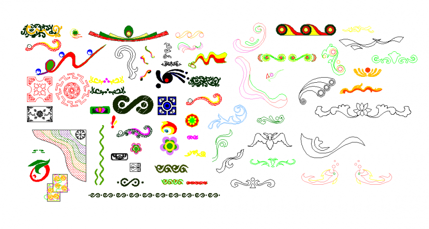 Detail CAD symbols and design elevation autocad file
