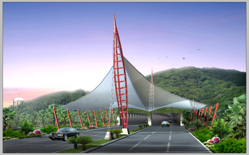 Detail city area plan elevation 3d model Photoshop file