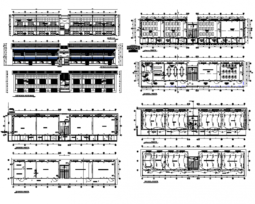 Commercial Building Electrical Plan & Elevation DWG | Cadbull