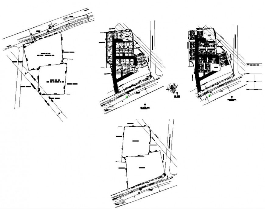 Detail construction site plan 2d view layout file