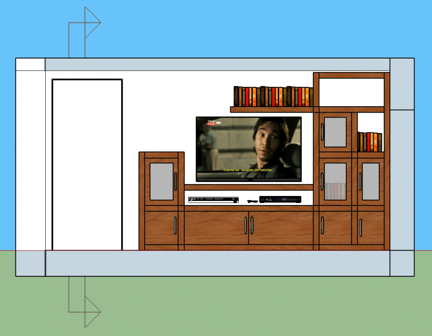 Detail drawing furniture blocks elevation sketch-up file