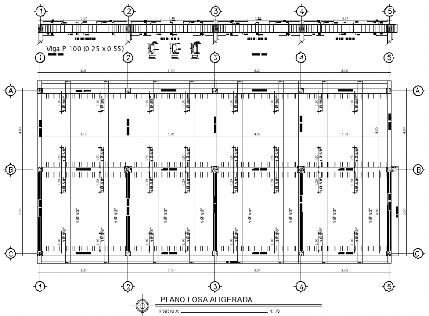 Detail drawing of  structure in dwg file.