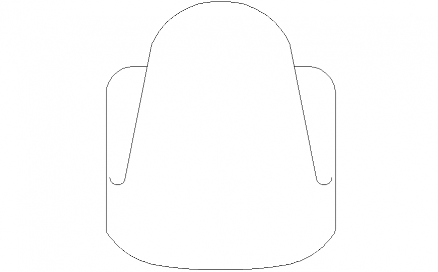 Detail drawing of block boundary of sanitary ware in dwg file.