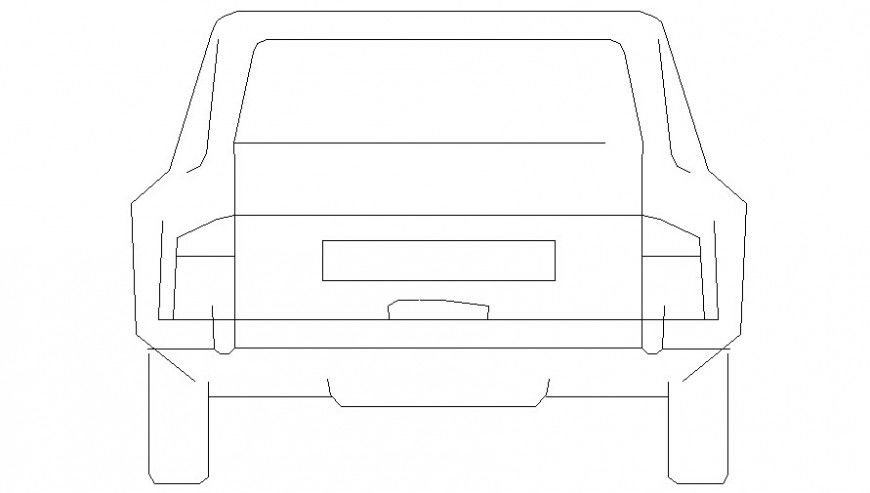 Detail drawing of car 2d view autocad file