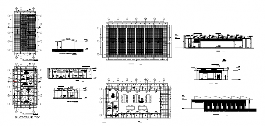 Detail drawing of library in dwg file.