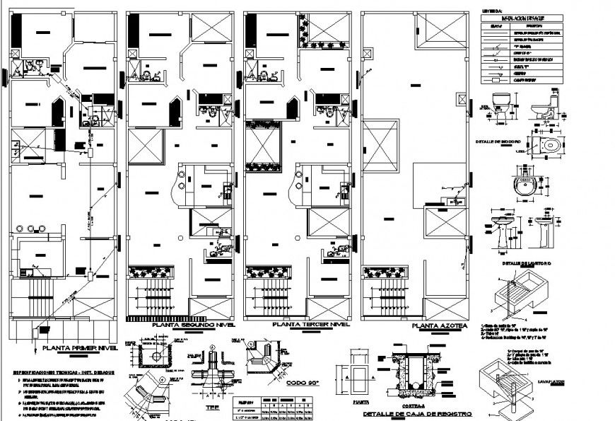 Detail drawing of raw house plan in dwg file.