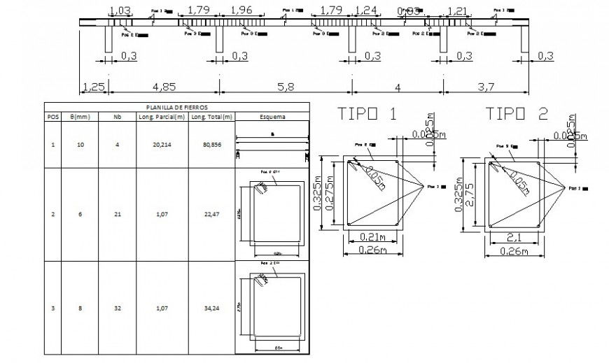 Detail drawing of RCC structure 2d drawing in autocad