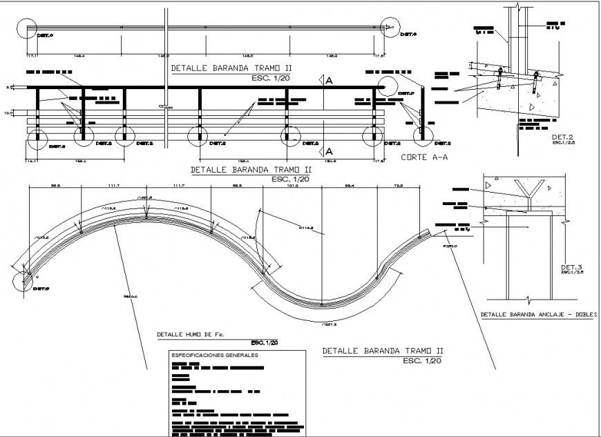 Detail drawing of slope in dwg file.