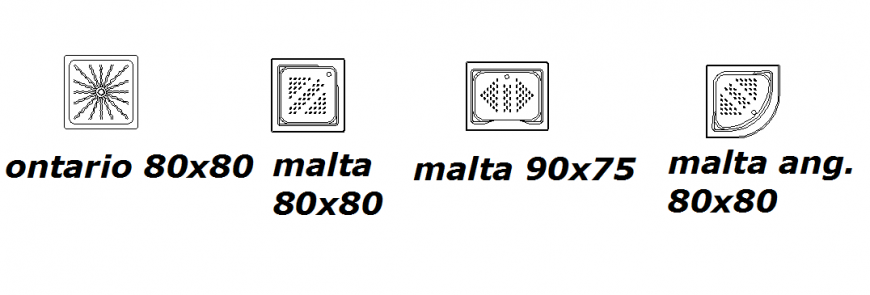 Detail drawing of wash basin in square shape in dwg file.